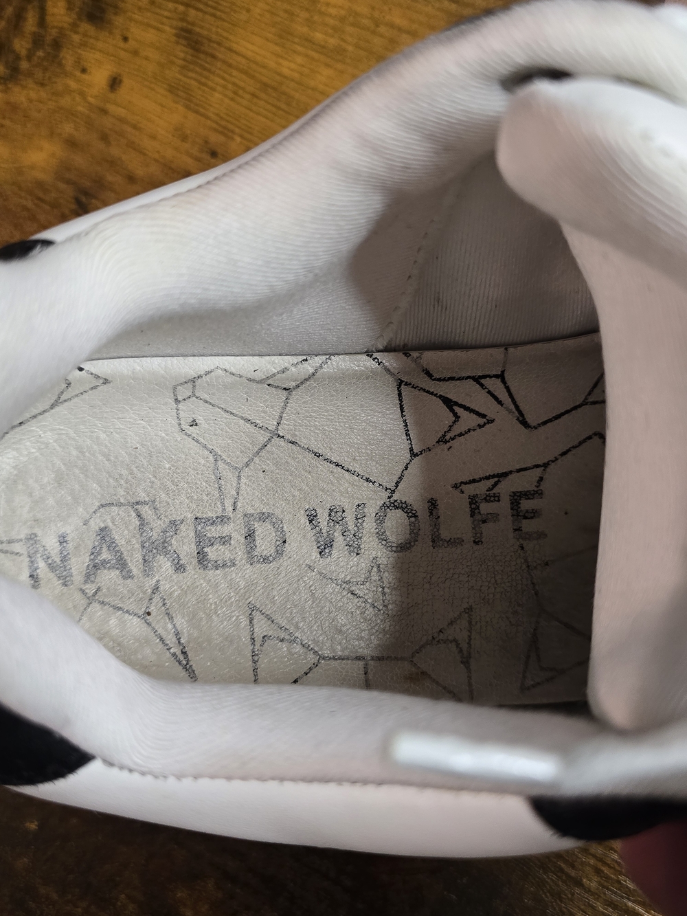Naked Wolfe Pixie Womens Size 7 Black White Leather Platform Chunky Sneakers - Picture 8 of 8